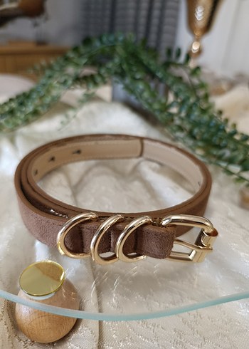 4 farklı renk Süet Altın Tokalı Kadın Kemer - Görsel 3