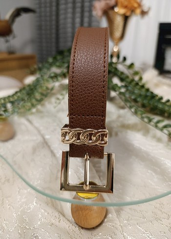 5 farklı renk Deri Zincir Detaylı Kadın Kemer - Görsel 2