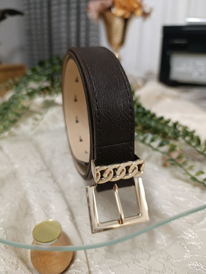 5 farklı renk Deri Zincir Detaylı Kadın Kemer - Görsel 5