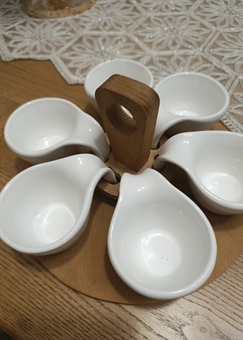 Beyaz Bohem Seramik Sosluk Seti - Görsel 2