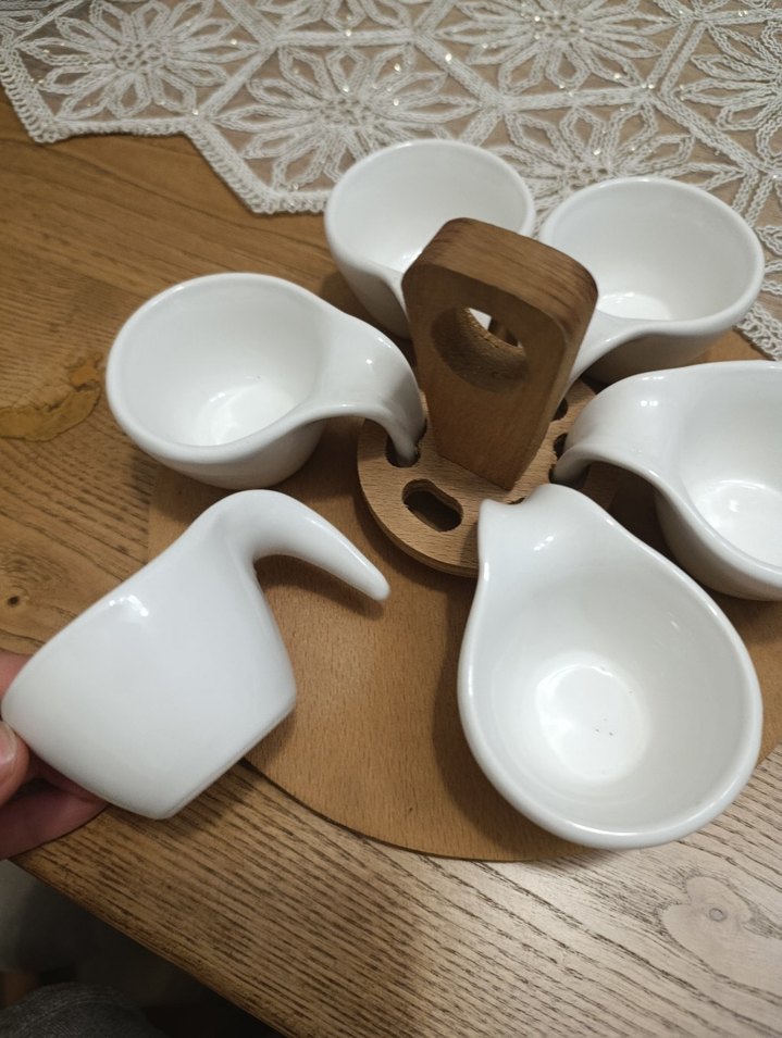 Beyaz Bohem Seramik Sosluk Seti - Görsel 3