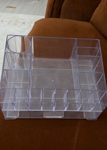 Ikea Bej Çok Bölmeli Makyaj Organizer Kutusu
