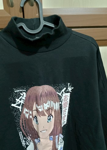 LC Waikiki Siyah Baskılı Sweatshirt