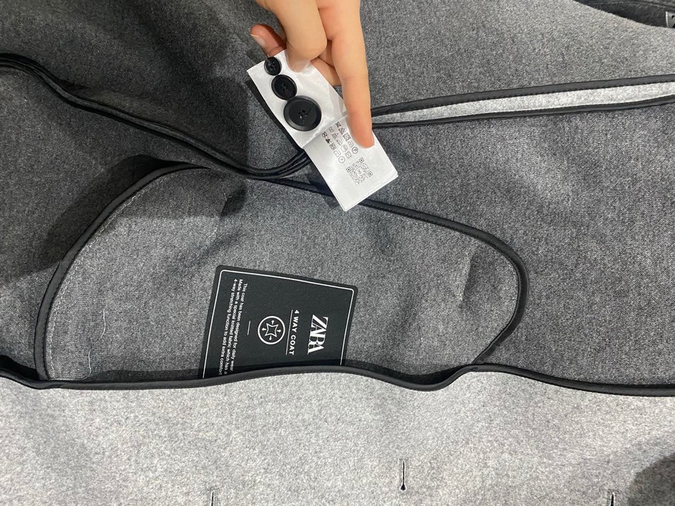 Gri Düğmeli Erkek Yün Kaban - Görsel 3