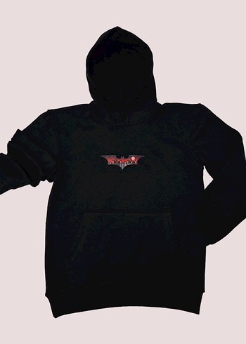 Erkek Siyah Kapüşonlu Goth Sweatshirt - Görsel 3