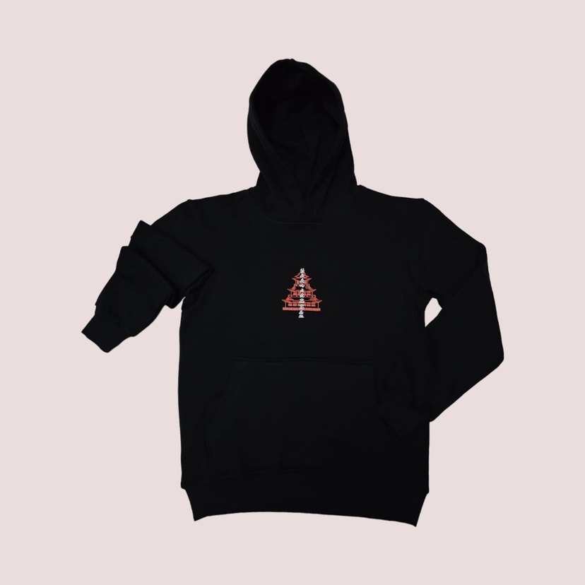 Etnik Uzak Doğu Baskılı Kapüşonlu Sweatshirt - Görsel 3