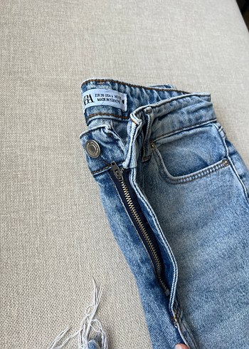 36 Beden mavi Renk Mavi Loose Fit Midi Kadın Kot Pantolon