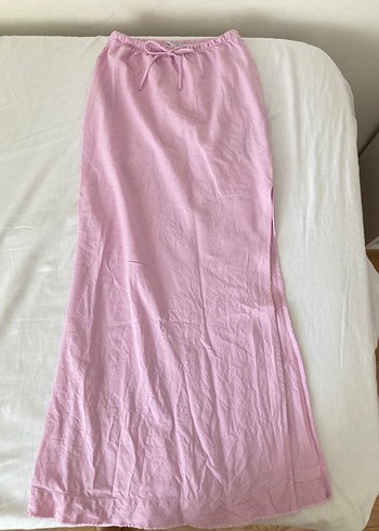 Bershka Pembe Midi Keten Etek