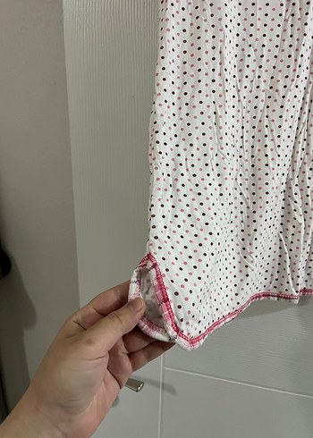 Diğer Düğmeli Kısa Kollu Pamuklu Kadın Pijama Üstü