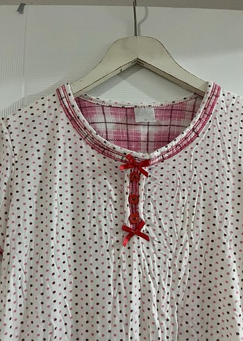 m Beden Düğmeli Kısa Kollu Pamuklu Kadın Pijama Üstü