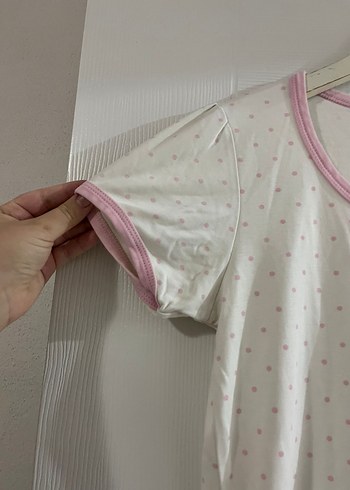 Diğer Beyaz Kadın Pamuklu Pijama Üstü