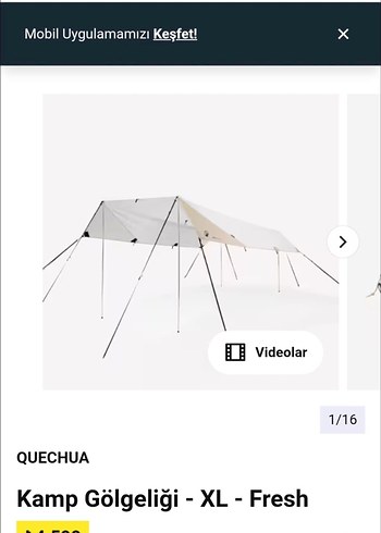 Kamp gölgeliği  decathlon - Görsel 2