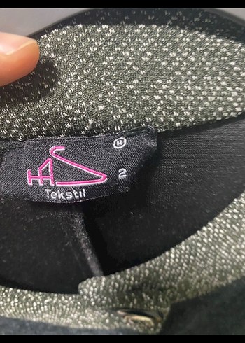 Düğmeli haki  Uzun Kadın Hırka - Görsel 3