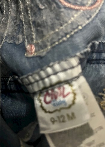 Nakışlı Pembe Kemerli Kız Kot Etek - Görsel 3