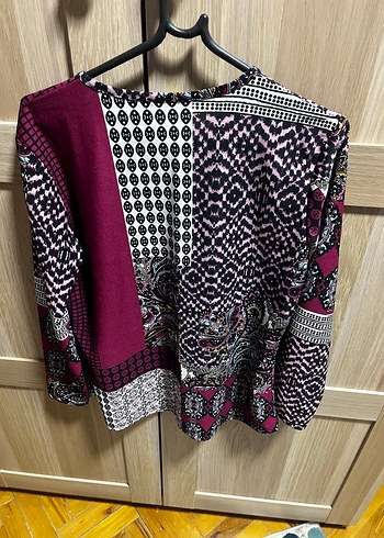 Bohem Desenli Uzun Kollu Kadın Bluz - Görsel 3