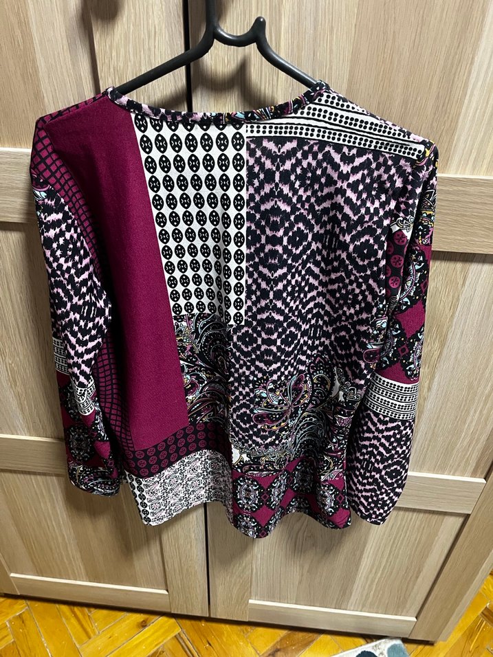 Bohem Desenli Uzun Kollu Kadın Bluz - Görsel 3