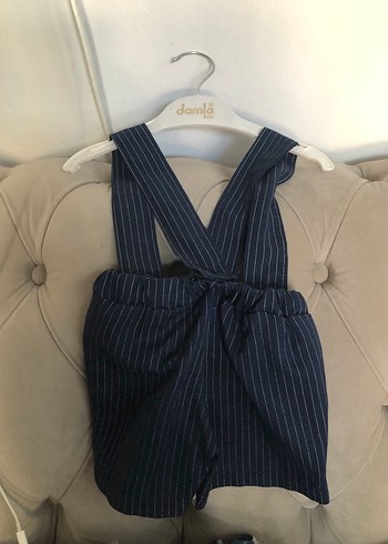 Diğer Erkek Çocuk Çizgili Denim Askılı Şort
