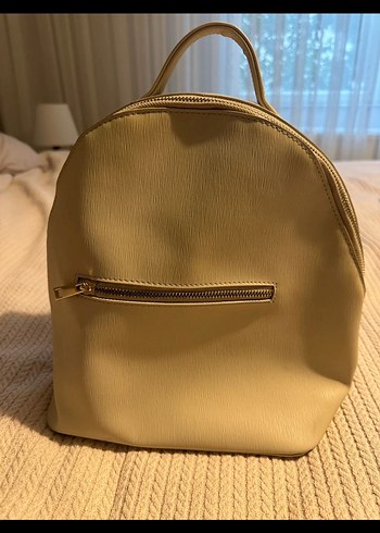 Derimod Bej Deri Fermuarlı Kadın Sırt Çantası - Görsel 2