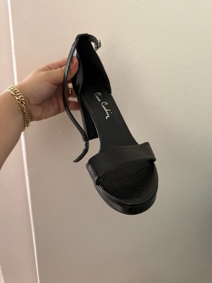 Siyah  Topuklu Kadın Ayakkabı - Görsel 2