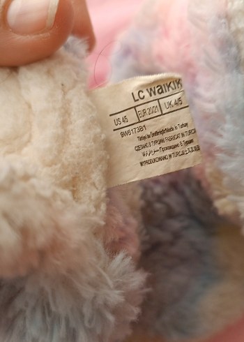 Kızlar için Çok Renkli Bağlama Desenli Sıcak Ev Terliği - Görsel 5