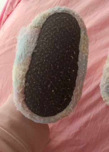 Kızlar için Çok Renkli Bağlama Desenli Sıcak Ev Terliği - Görsel 3