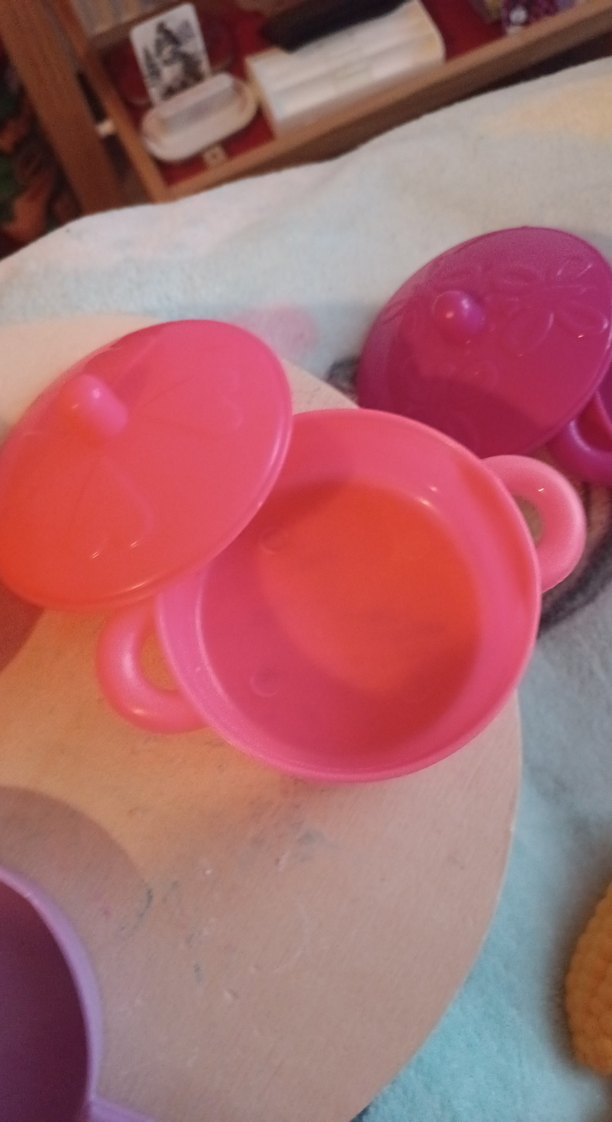 Renkli Plastik Mini Tencere ve Tava Seti - Görsel 3