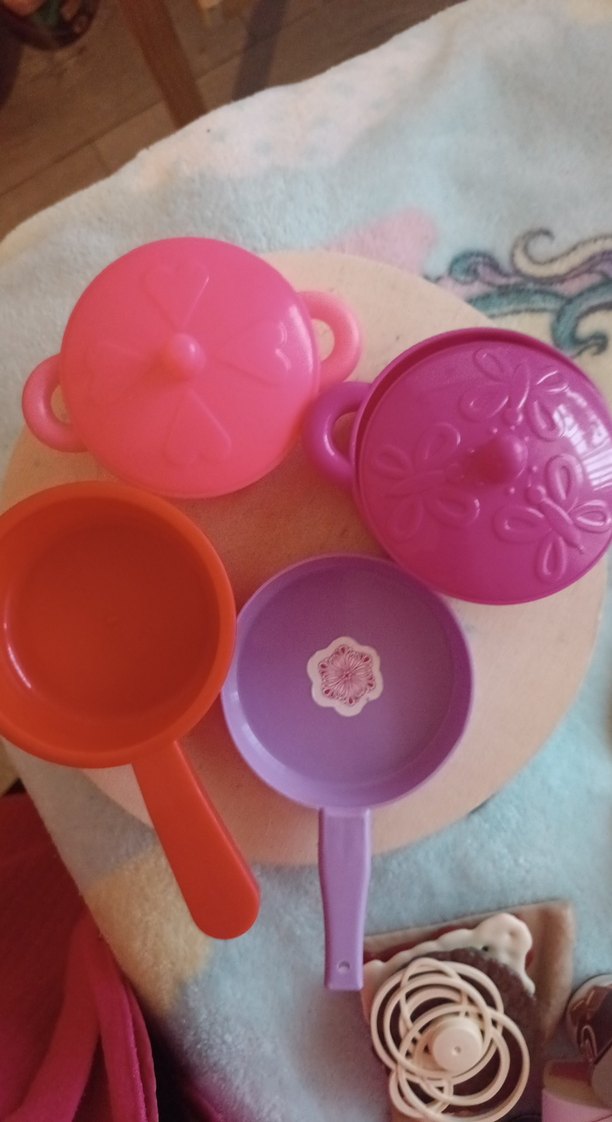 Renkli Plastik Mini Tencere ve Tava Seti - Görsel 5