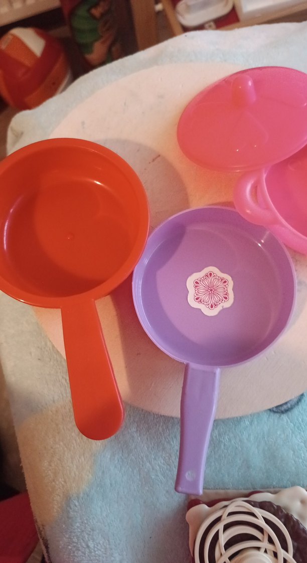 Renkli Plastik Mini Tencere ve Tava Seti - Görsel 4