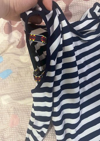 Kadın Çizgili Uzun Kollu Bluz - Görsel 2