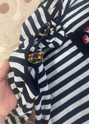 Kadın Çizgili Uzun Kollu Bluz - Görsel 3