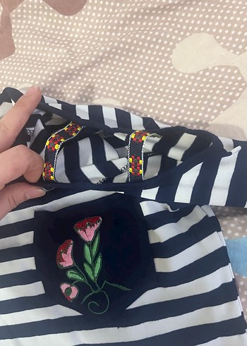 Kadın Çizgili Uzun Kollu Bluz - Görsel 4