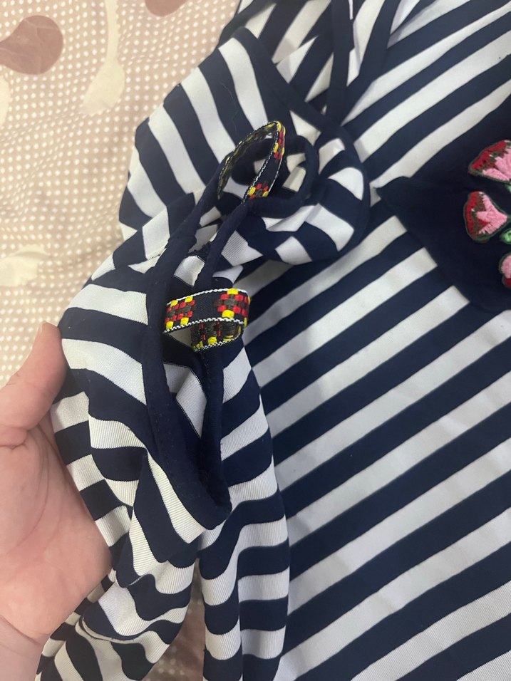 Kadın Çizgili Uzun Kollu Bluz - Görsel 3