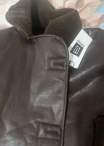 ZARA MUADİL Kahverengi Düğmeli Deri Kadın Ceket - Görsel 2