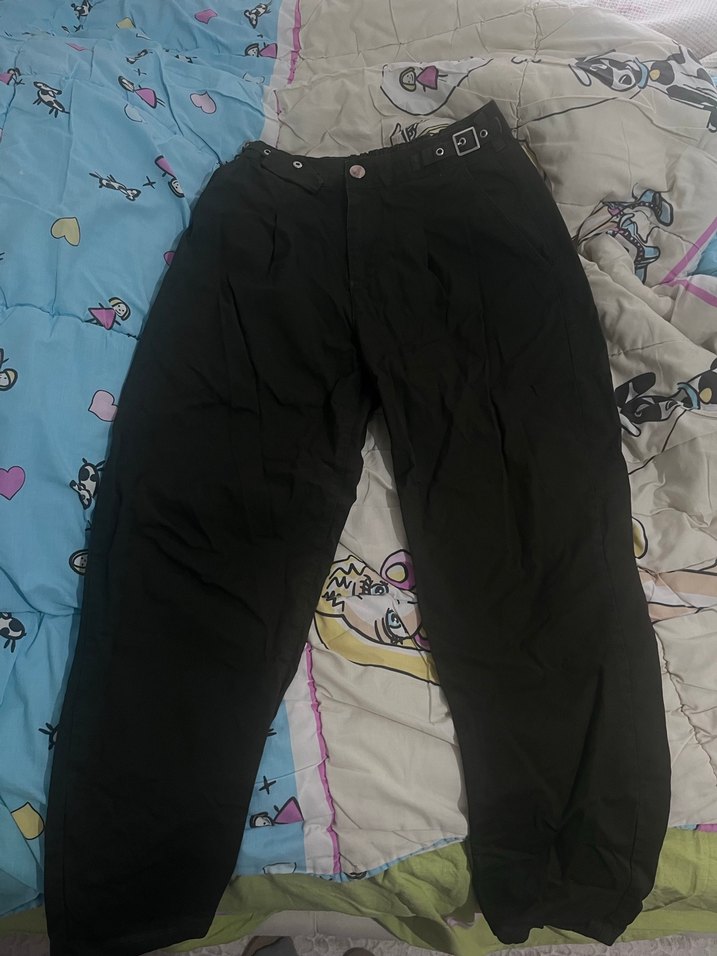 Kadın Yeşil Kemerli Midi Kumaş Pantolon - Görsel 2