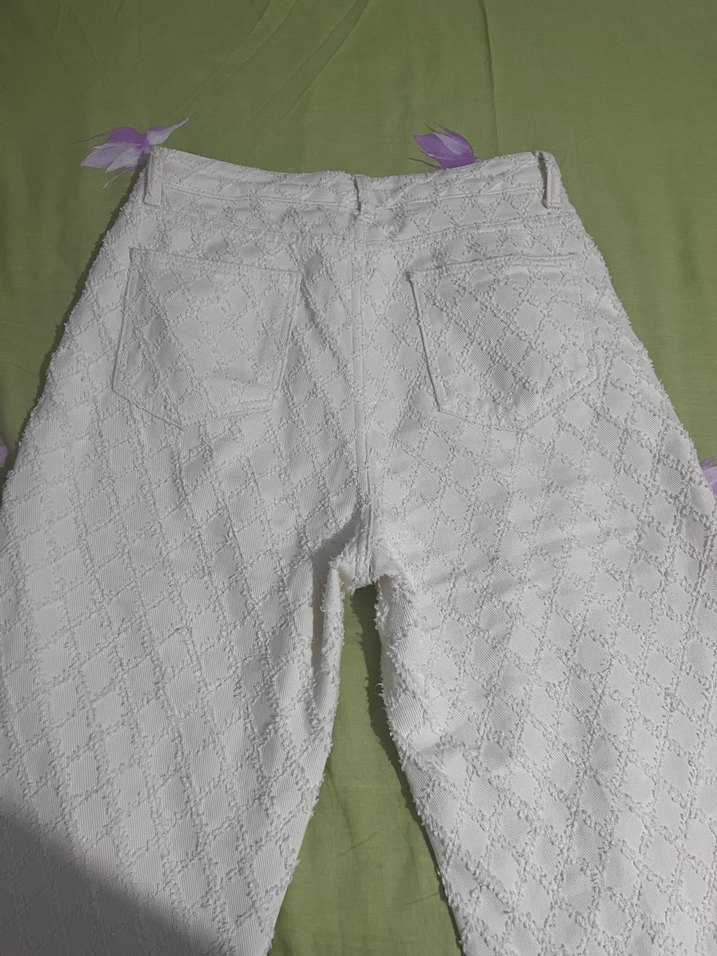 Düğmeli Bej Kadın Kumaş Pantolon - Görsel 3