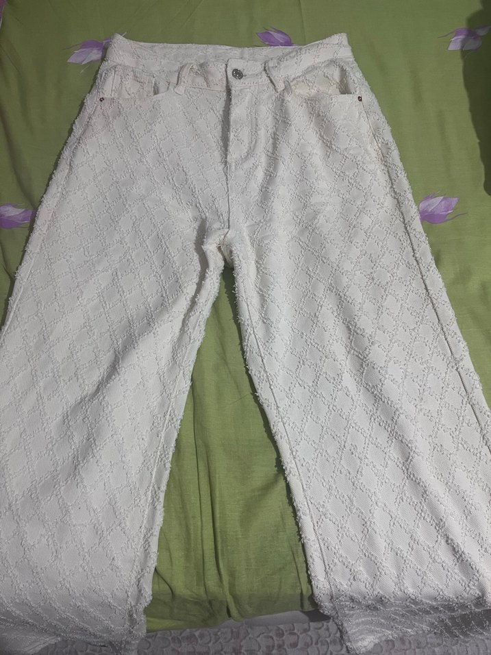 Düğmeli Bej Kadın Kumaş Pantolon - Görsel 2