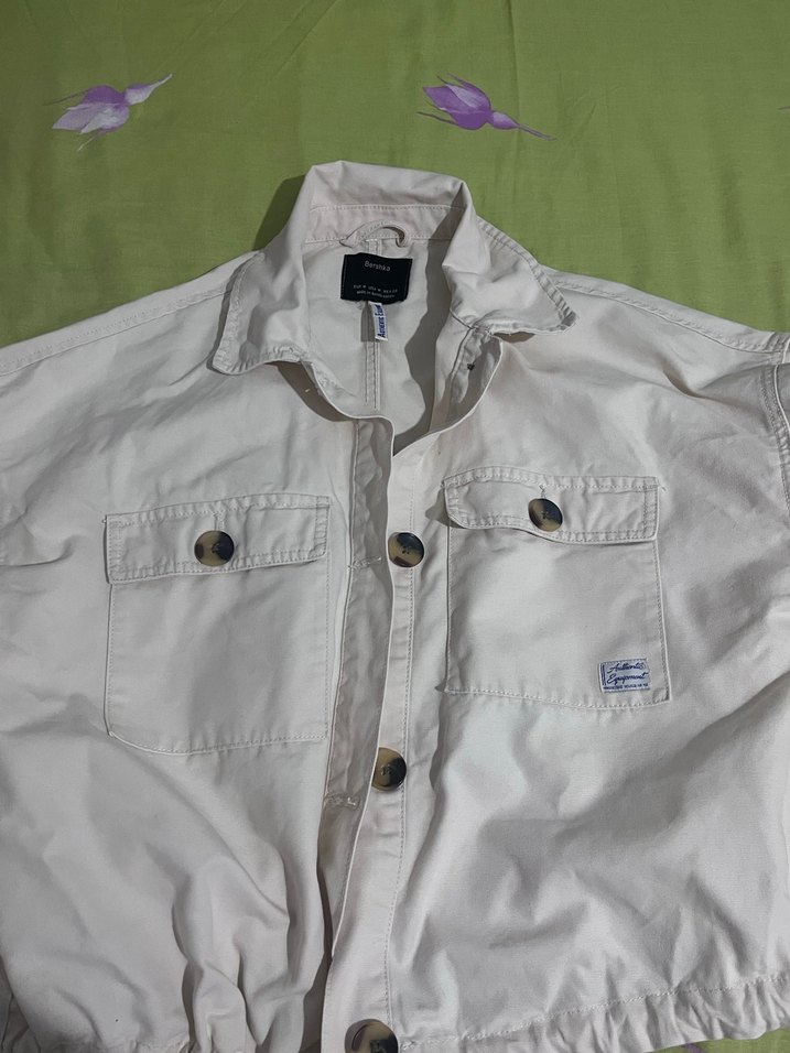 Bershka Düğmeli bej  Kadın Ceket - Görsel 3