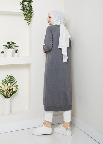Diğer bisiklet yaka diz altı sweatshirt
