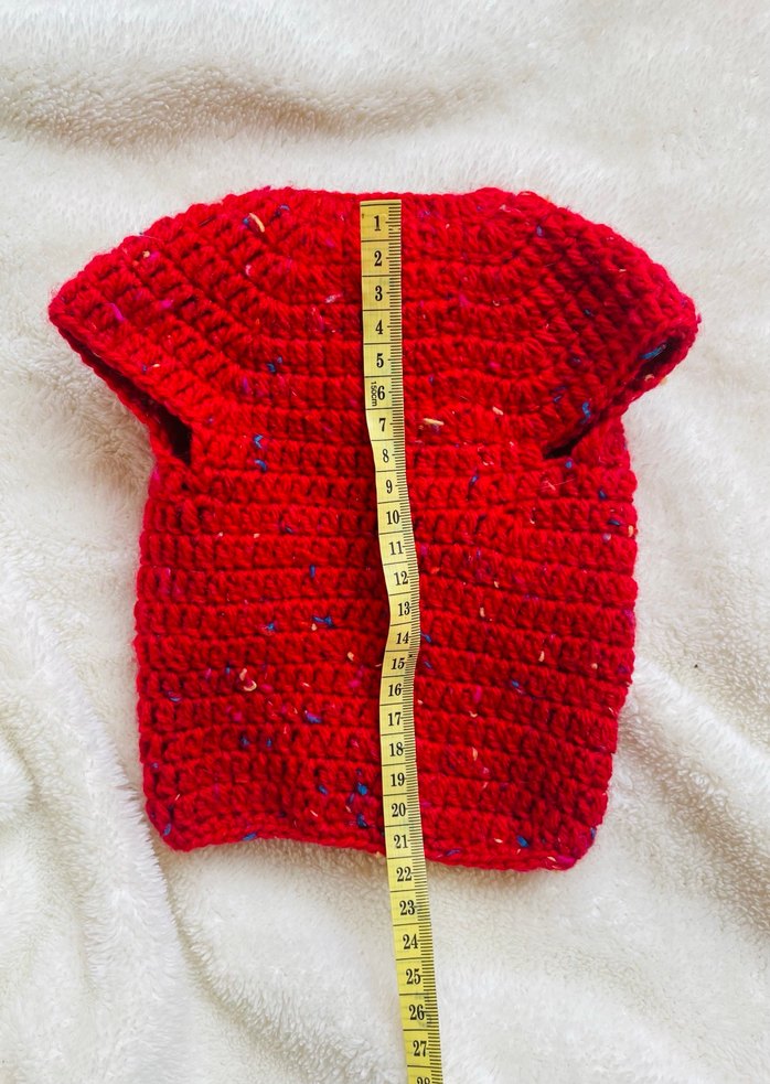 Kırmızı Örgü Kedi Süveteri - Görsel 5