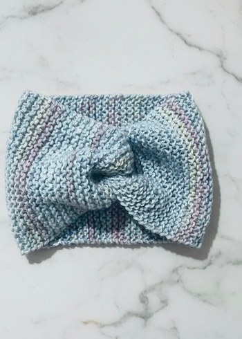 Bohem Çok Renkli Örgü Kadın Saç Bandı - Görsel 2