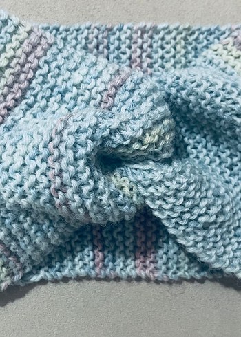 Bohem Çok Renkli Örgü Kadın Saç Bandı - Görsel 3