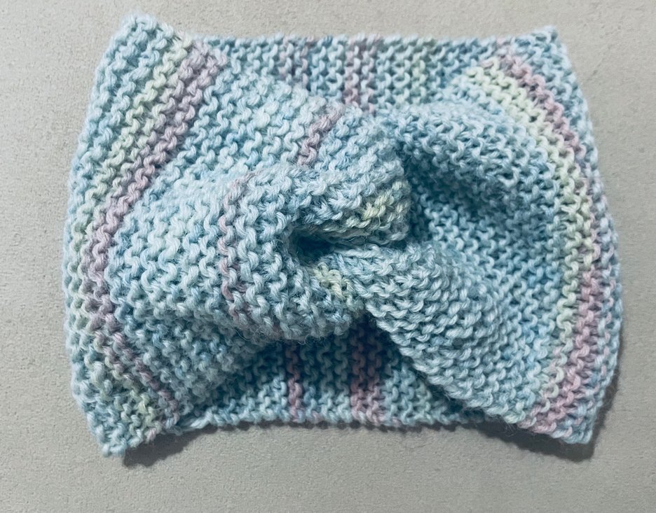 Bohem Çok Renkli Örgü Kadın Saç Bandı - Görsel 3