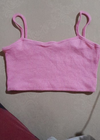 Diğer Pembe crop şort hırka seti