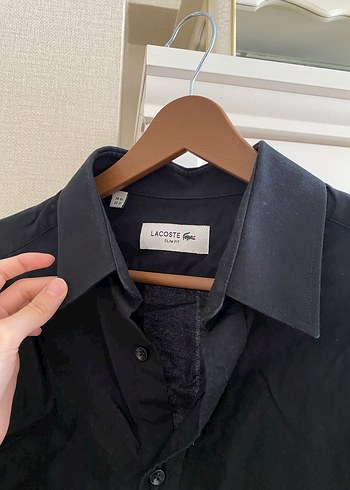 Lacoste Lacoste Siyah Keten Erkek Gömlek