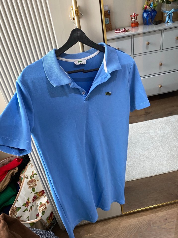 Mavi Kısa Kollu Polo yaka elbise - Görsel 3