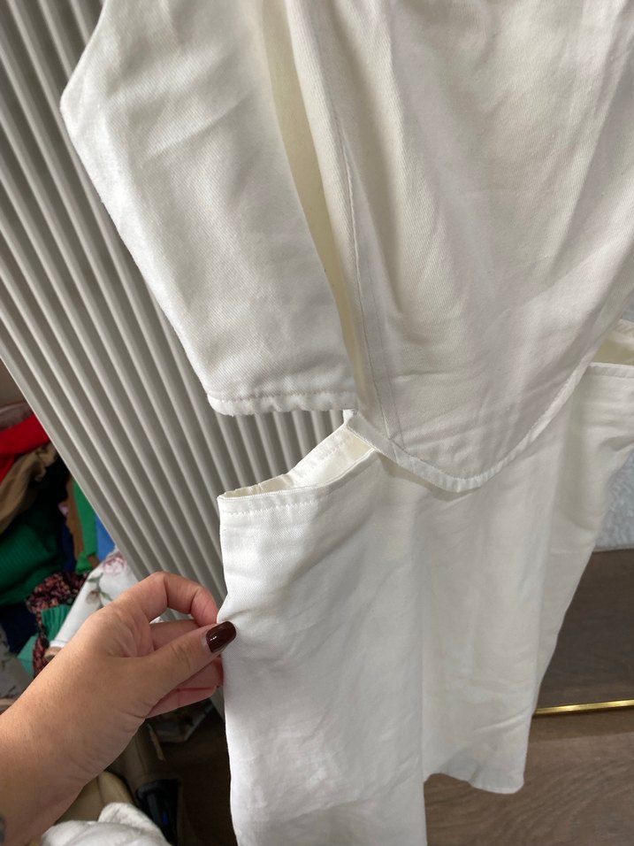 Beyaz pencere detaylı milla elbise - Görsel 3