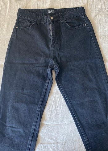 Siyah Regular Fit Midi Kadın Kot Pantolon - Görsel 2