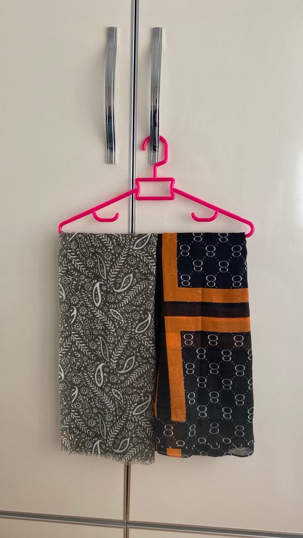 Kadın Bohem Tarzı Kahverengi Drapeli Şal - Görsel 3