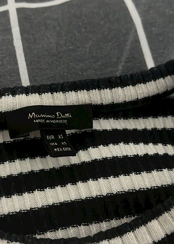 xs Beden gri Renk Çizgili, Kolsuz, Midi Triko Elbise