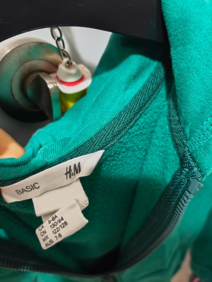 Erkek Çocuk Yeşil Kapüşonlu Fermuarlı Sweatshirt - Görsel 5